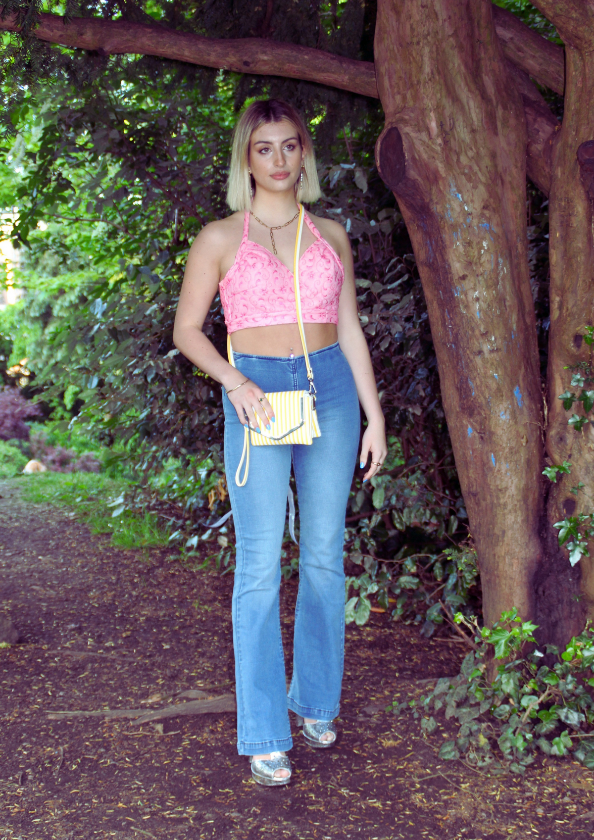 Rent 1960's pink Festival Floral Top