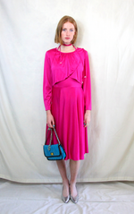 Rent pink early 80s midi tea dress