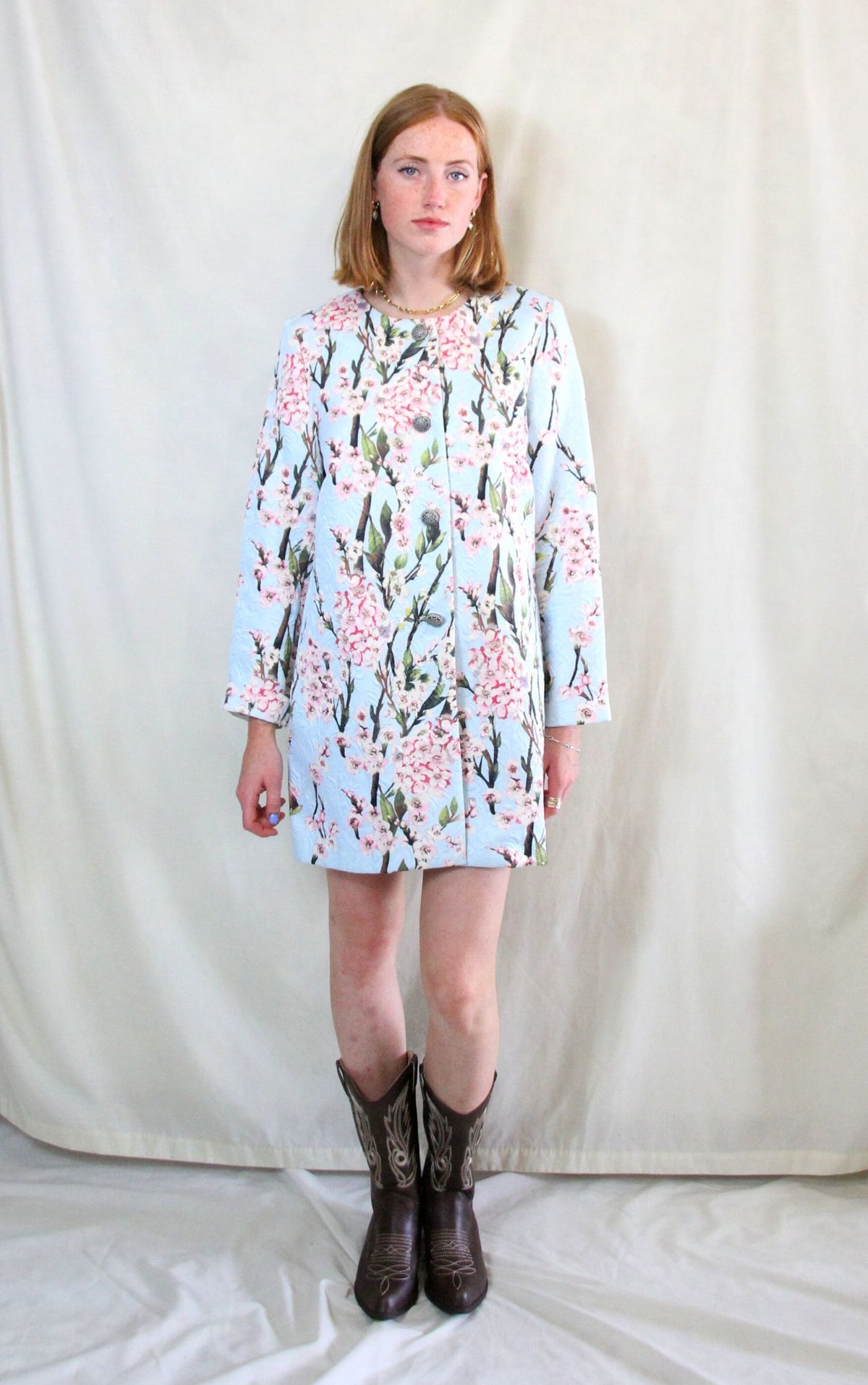 Rent Vintage Jacquard 60’s Style Coat Dress