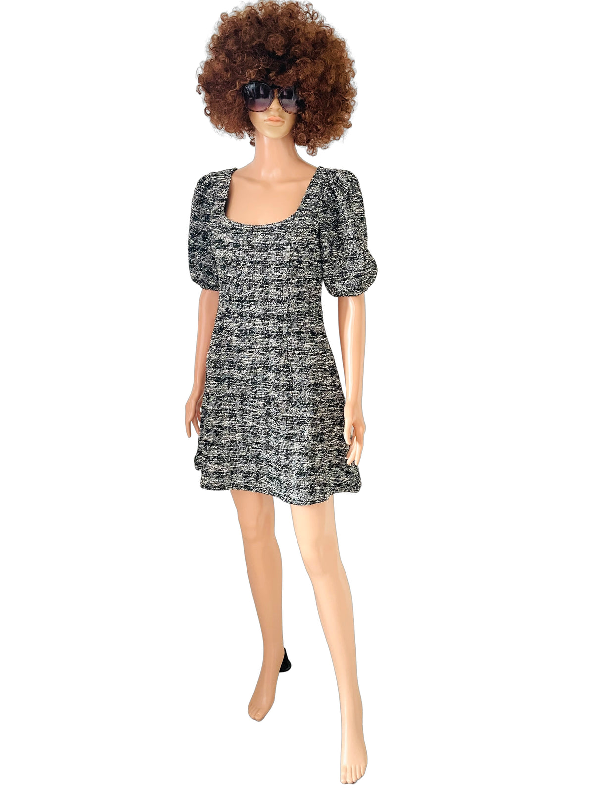60s Style Jacquard Skater Dress
