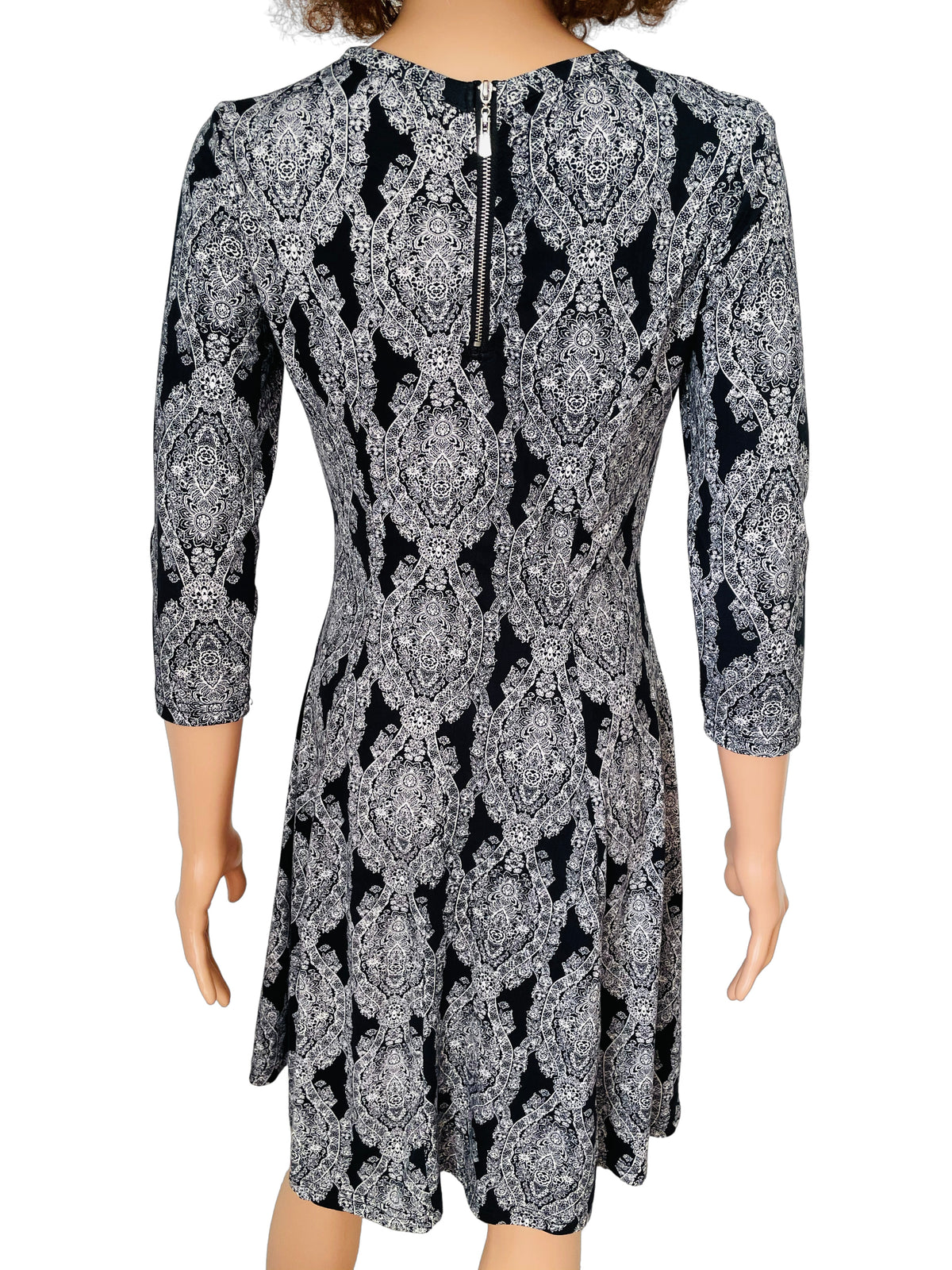 Tile Print Skater Dress