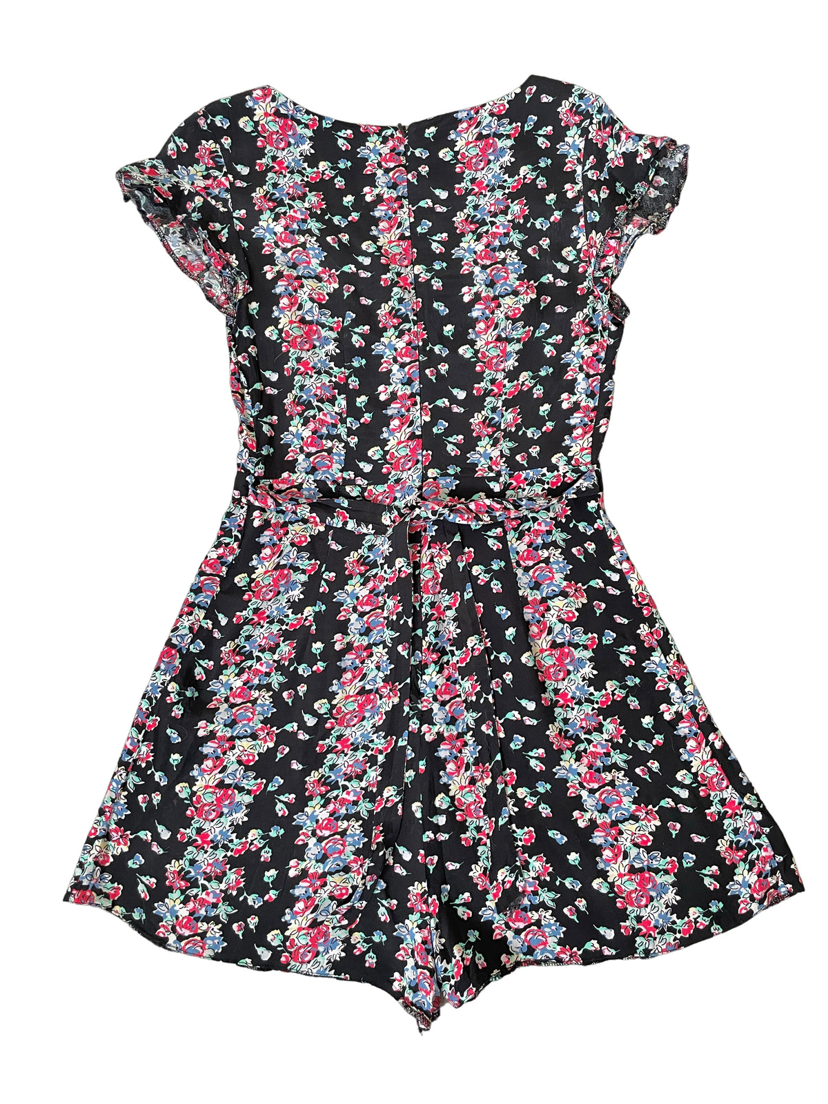 Y2K Floral Print Playsuit