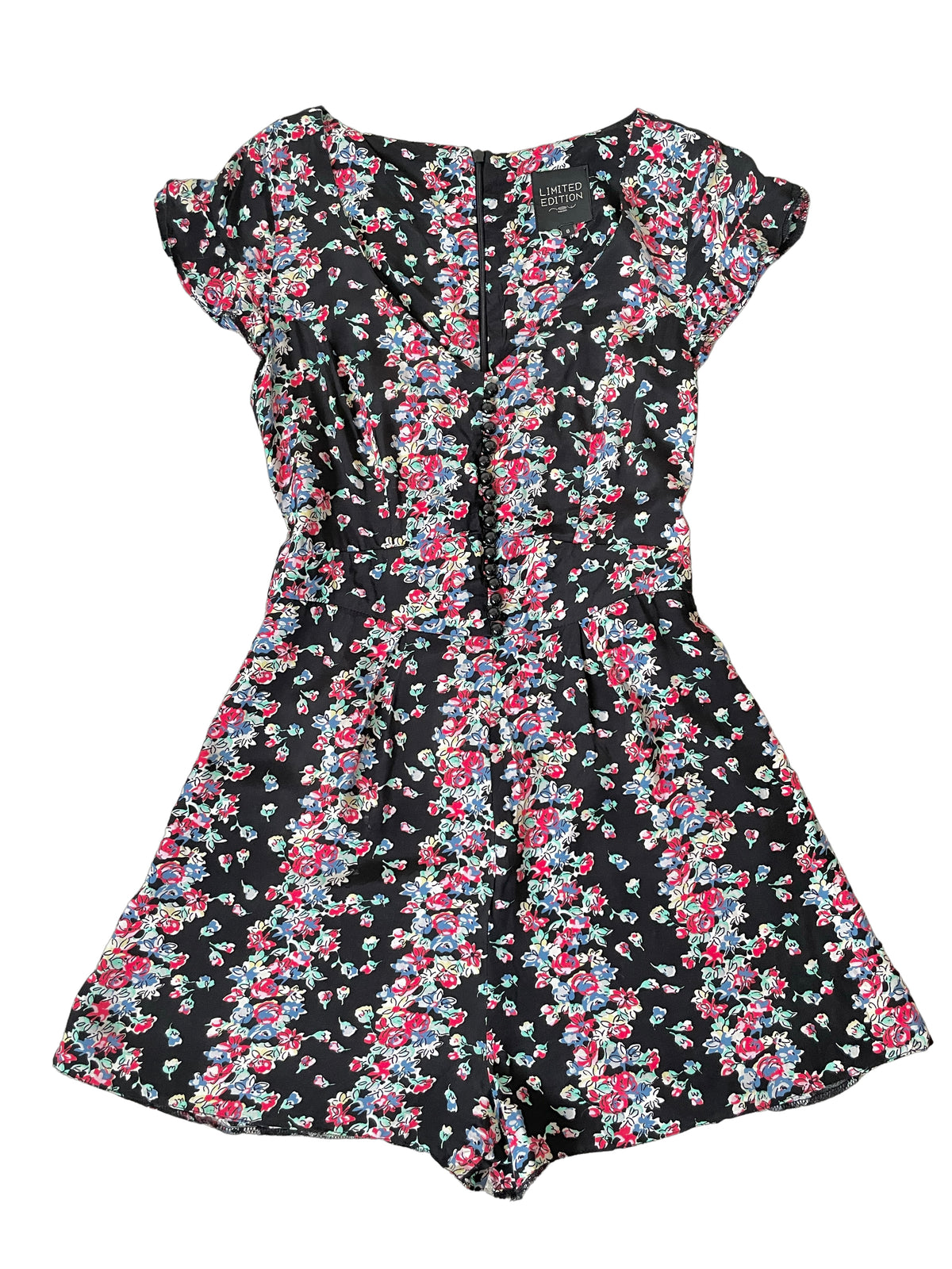 Y2K Floral Print Playsuit