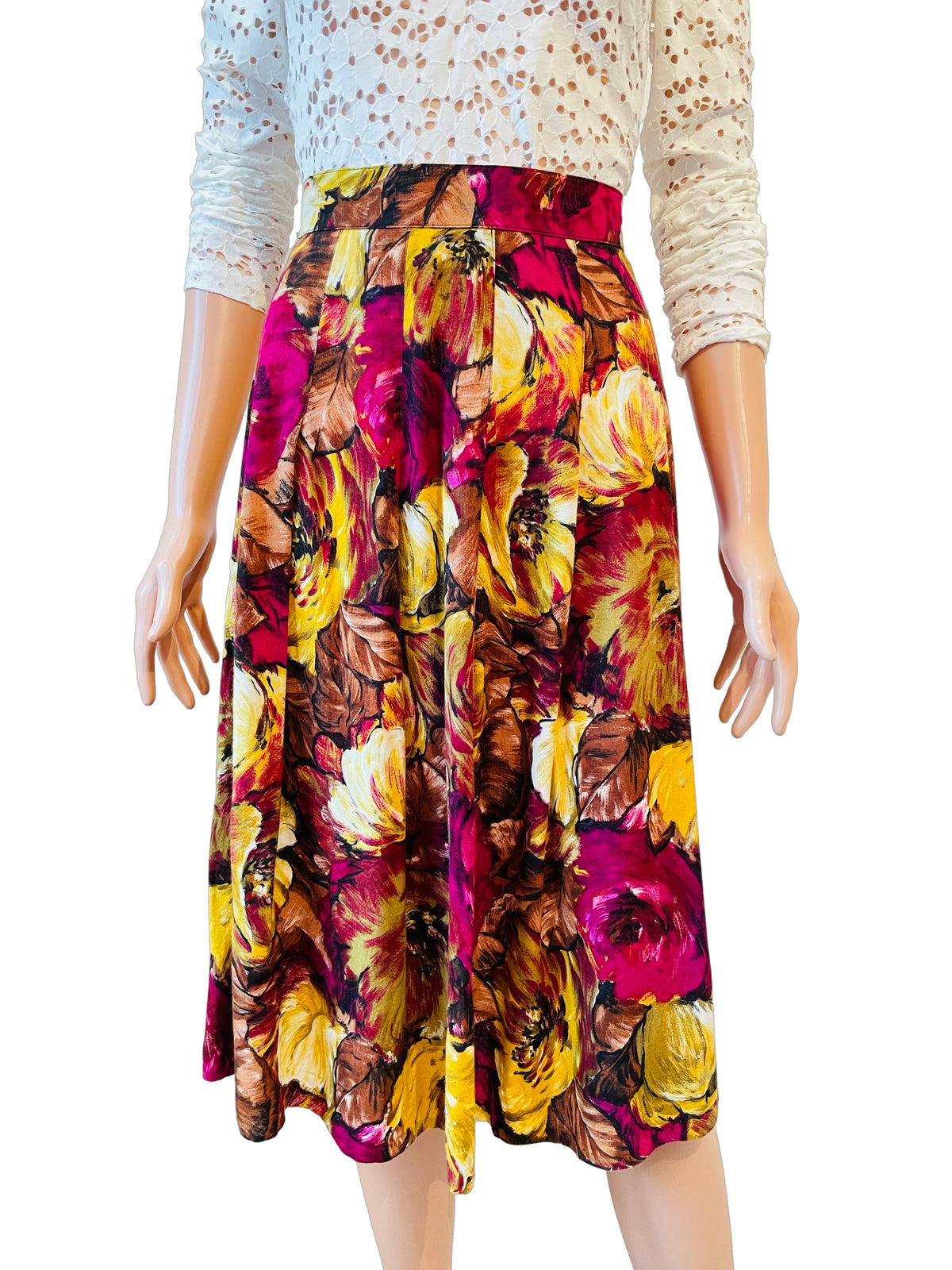 Vintage Midi Floral Skirt