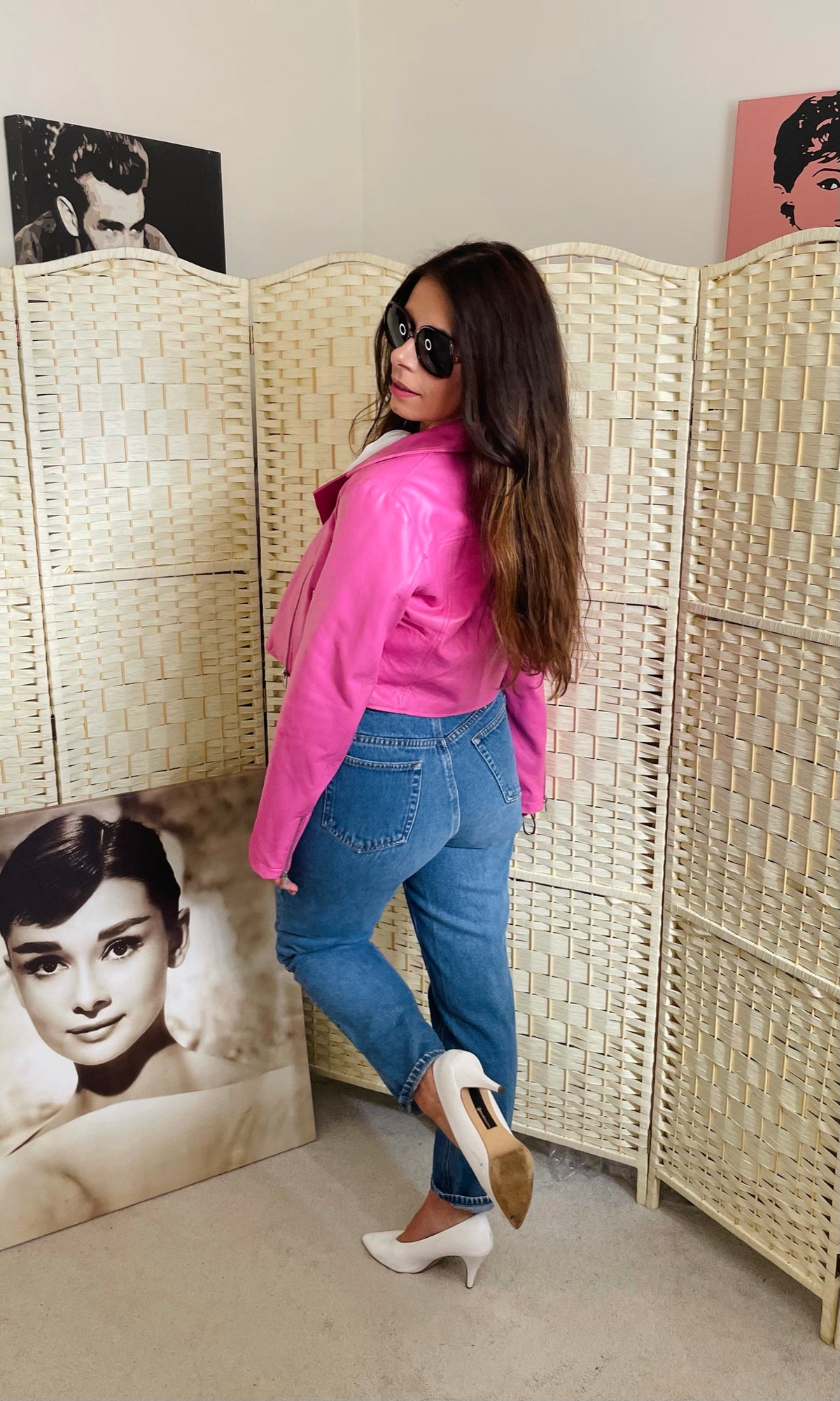 Rent pink faux leather biker jacket Rent Vintage and pre-loved fashion rentals, designer rentals, designer bag rental, wedding dress rental, dress alterations and tailoring, Bristol Vintage and pre-loved fashion rentals, Bristol dress hire, dress rental, Bristol alterations