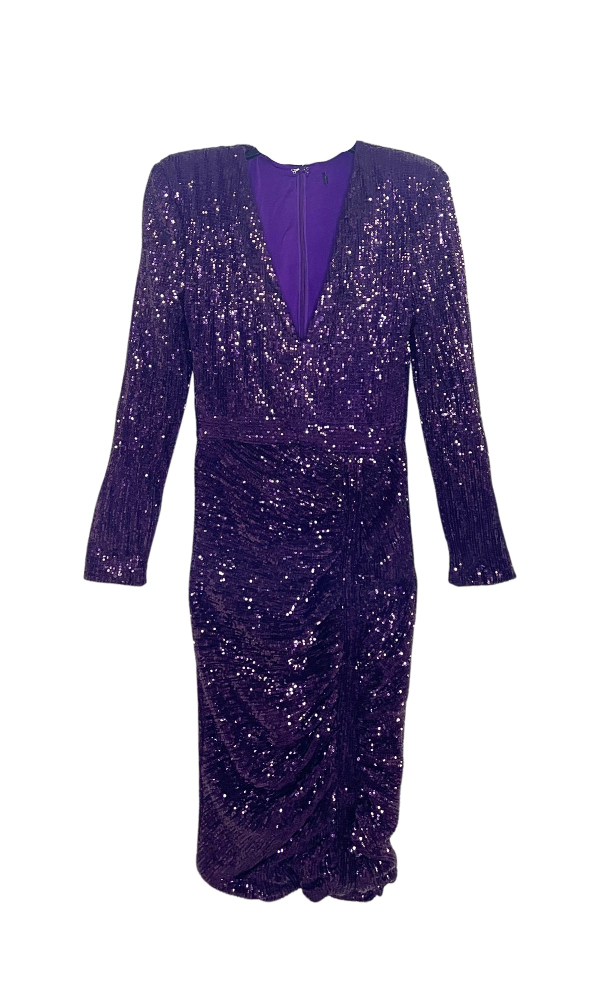 Rent purple sequin midi cocktail dress