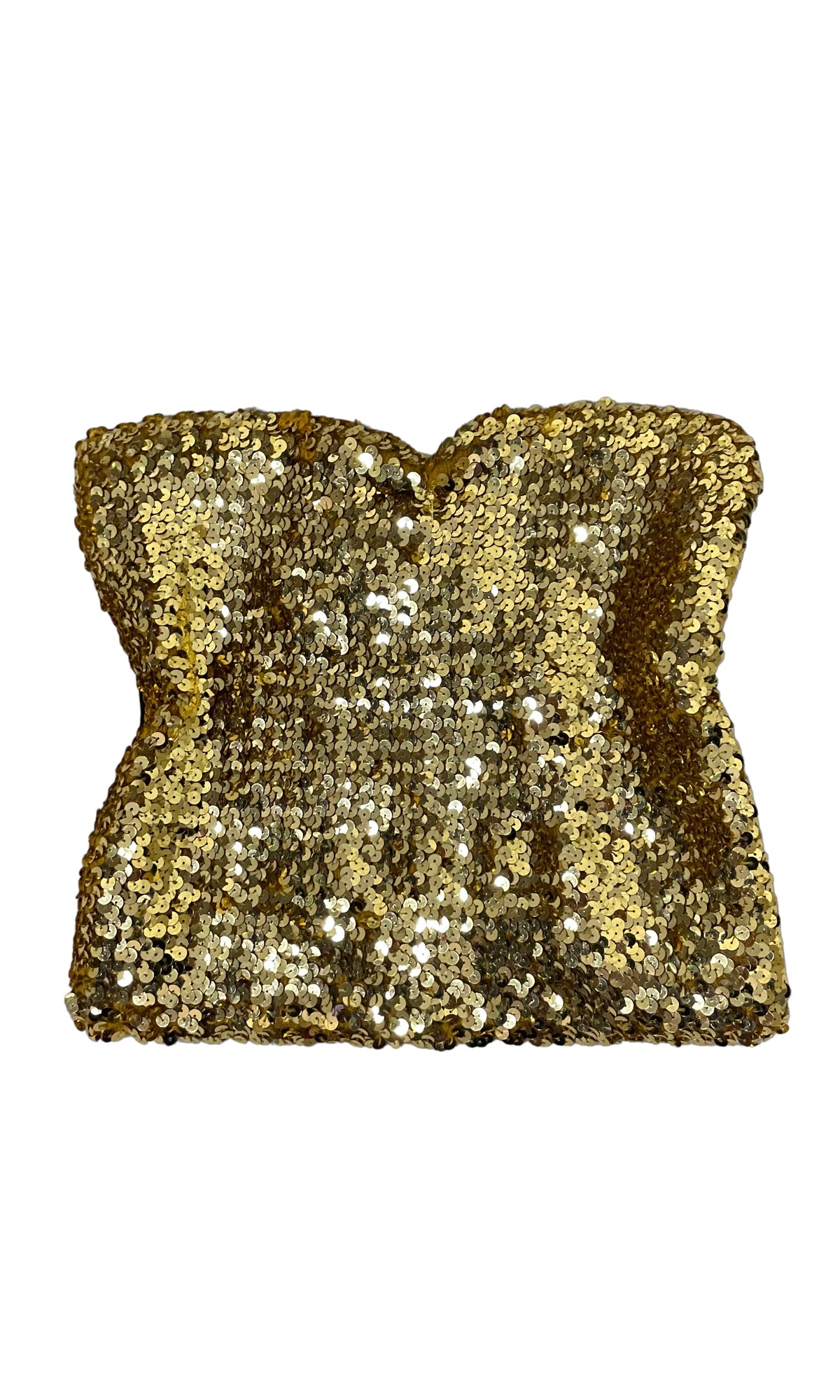 Rent gold sequin boob tube top