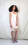 Rent pastel pink body con dress with sweetheart neck and back zip