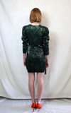 Green and Gold sequin dress