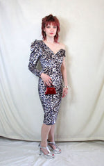 Rent Asymmetric and Bardot leopard print midi dress