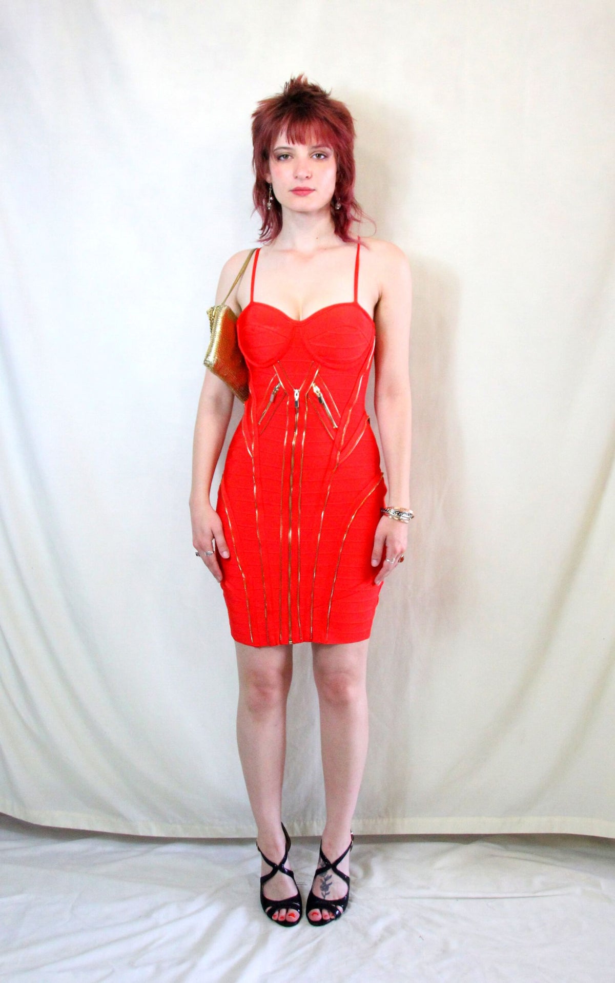 RENT Red Bandage Bodycon Dress