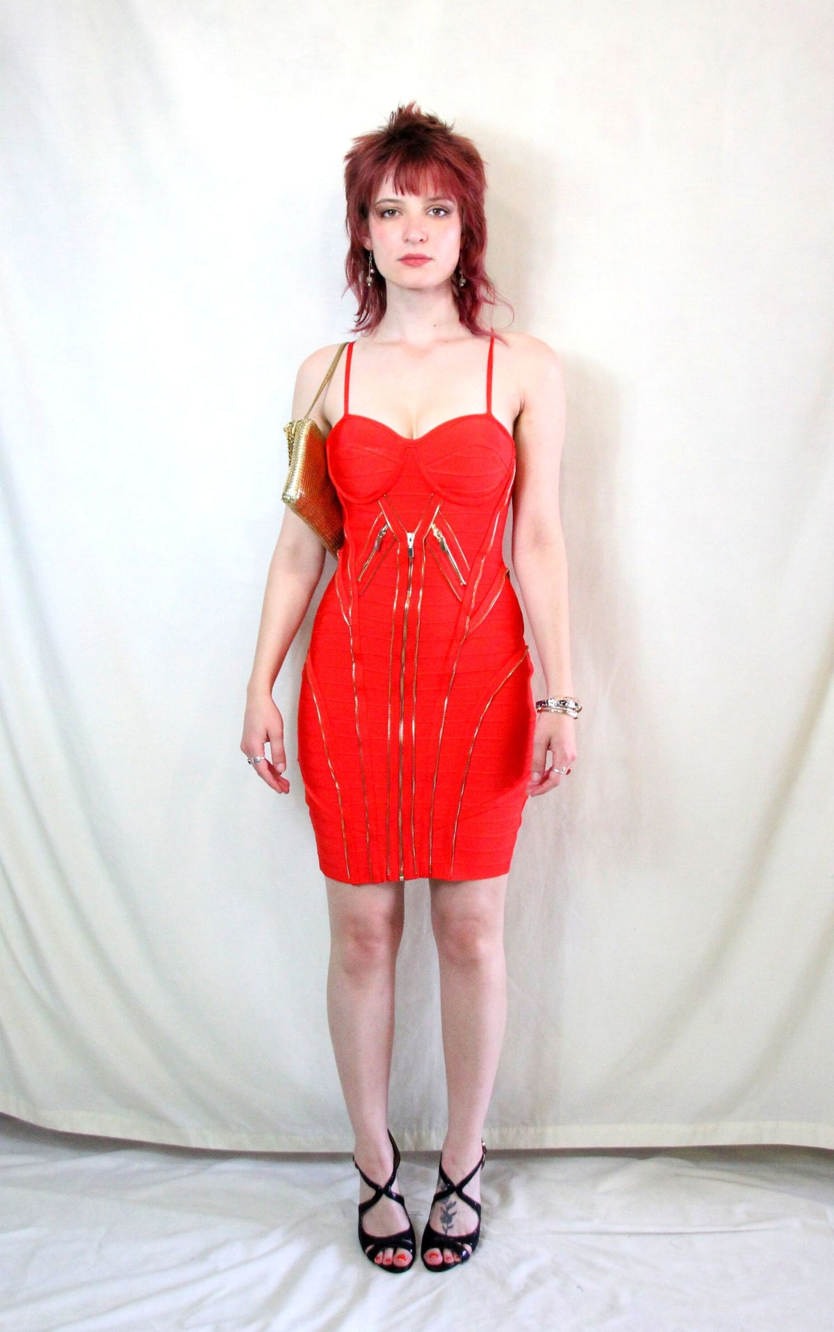 RENT Red Bandage Bodycon Dress
