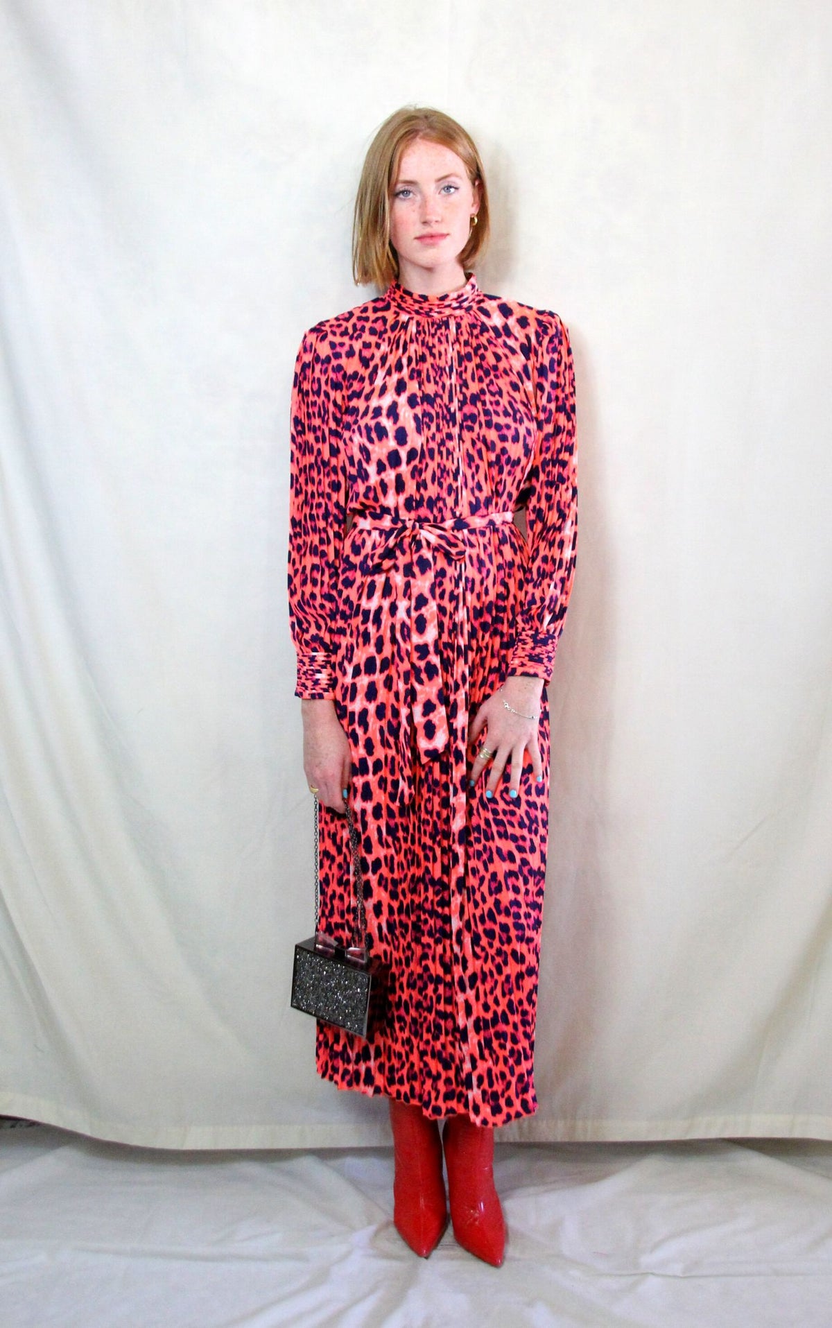 Rent 1970s Style Leopard Print Maxi Dress