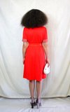 Rent Vintage 1960's mod red shirt dress with contrast collar and sleeves