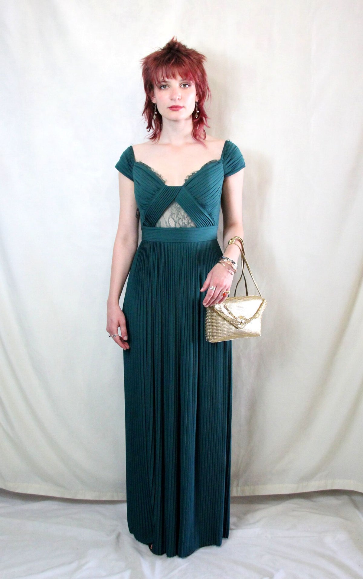 Emerald green Bardot maxi dress WearMyWardrobeOut Emerald green Bardot maxi dress WearMyWardrobeOut