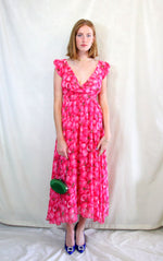 Rent Pink Fruit Print Maxi Dress