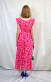 Pink Fruit Print Maxi Dress