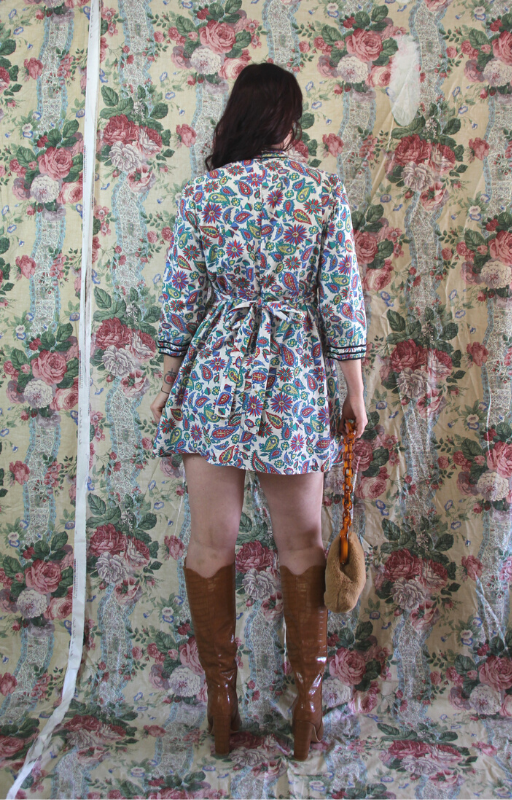 Rent 70's Floral Mini Dress