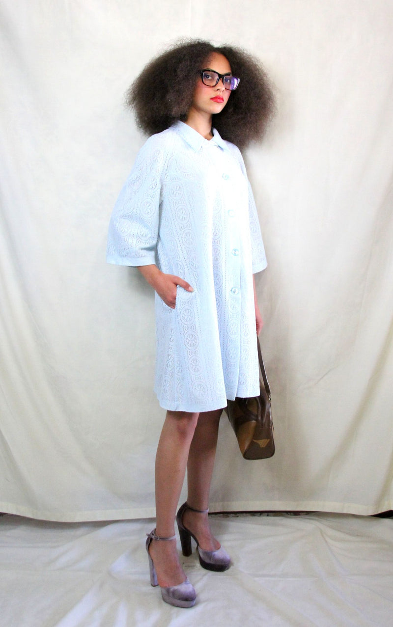 Rent pastel blue vintage shirt dress