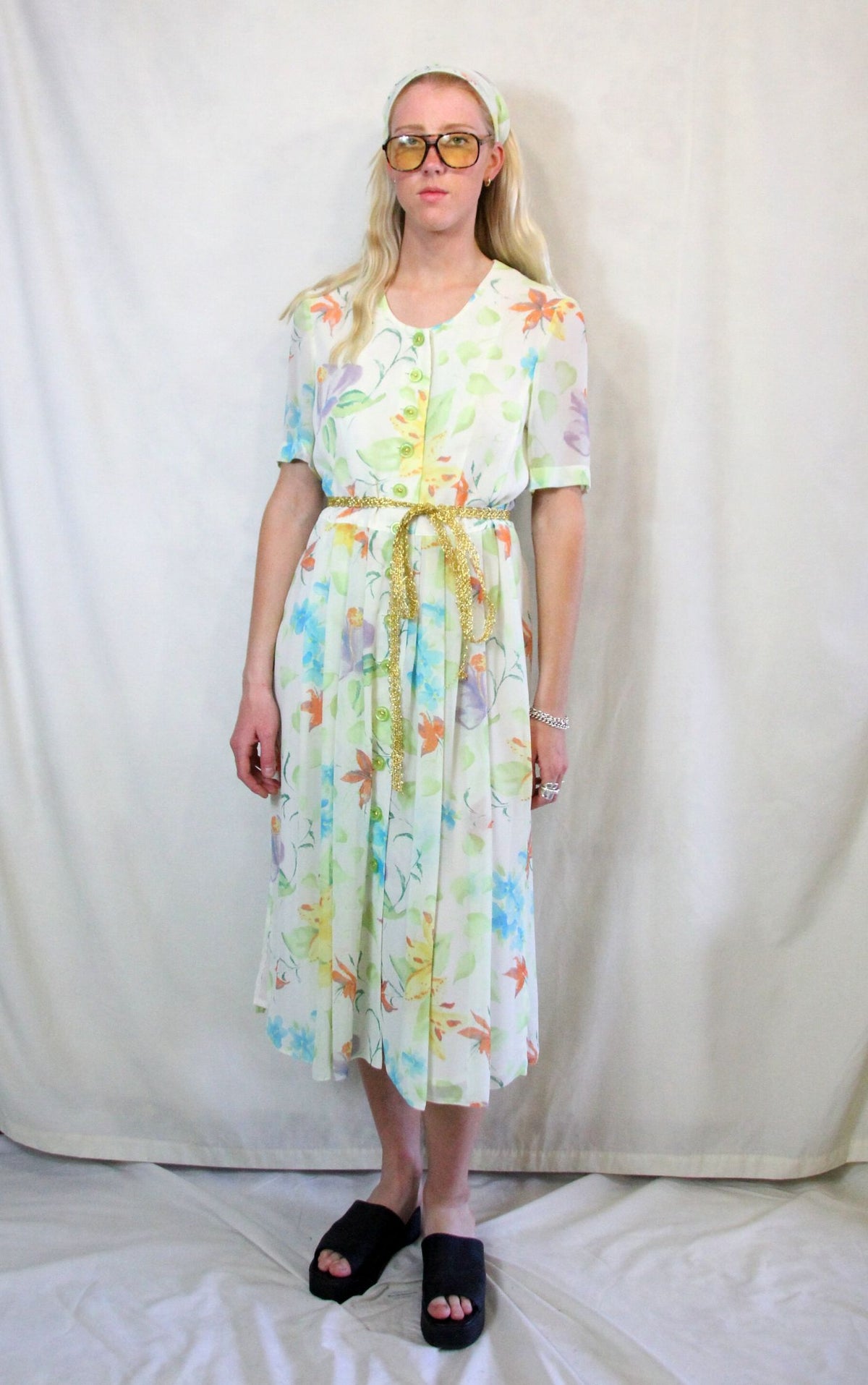 Rent Vintage Tea Dress with matching scarf belt