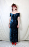Rent vintage crushed velvet maxi dress