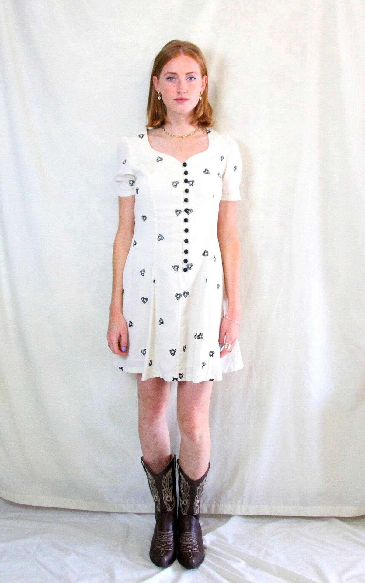 rent cream gothic tea dress