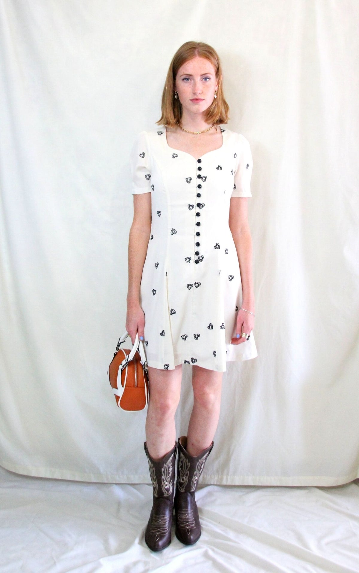 rent cream gothic tea dress