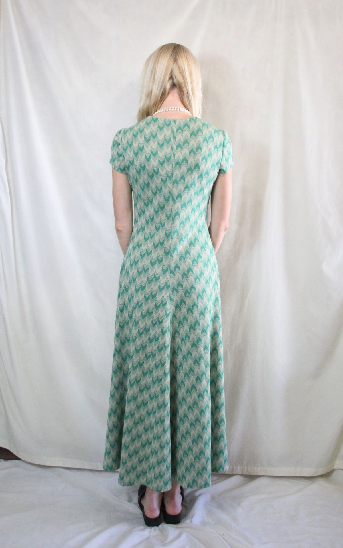 Rent green body con vintage Aztec maxi dress