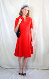Rent Red 1970s vintage dress with matching belt