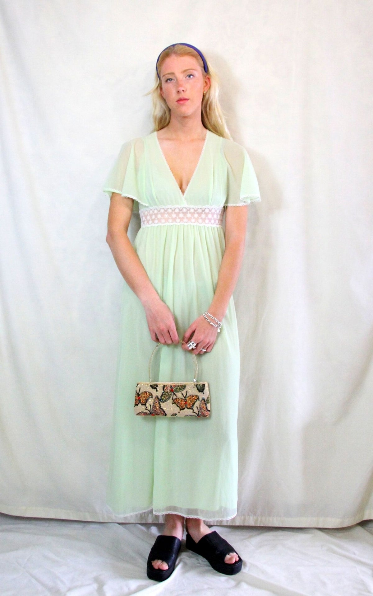 rent vintage mint green night dress