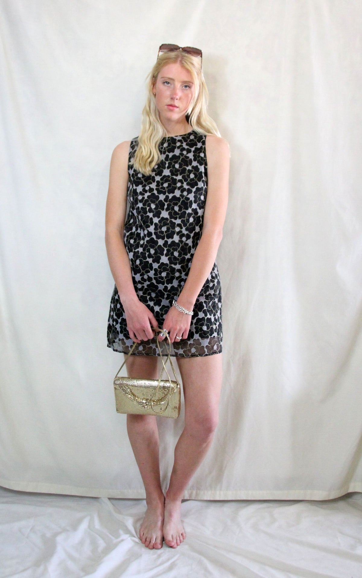 1960's Black and White Mini Dress - TO HIRE 1960's Black and White Mini Dress - TO HIRE