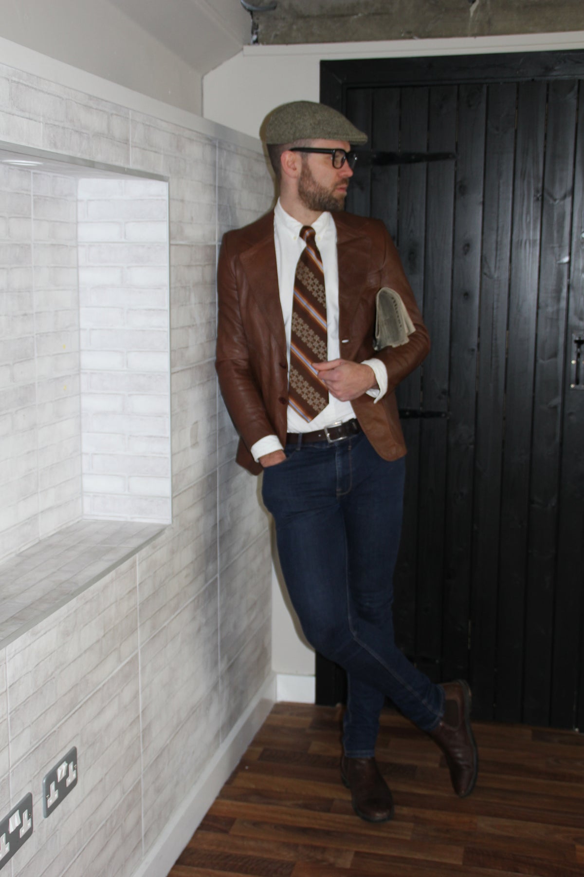 Rent Brown Leather Blazer