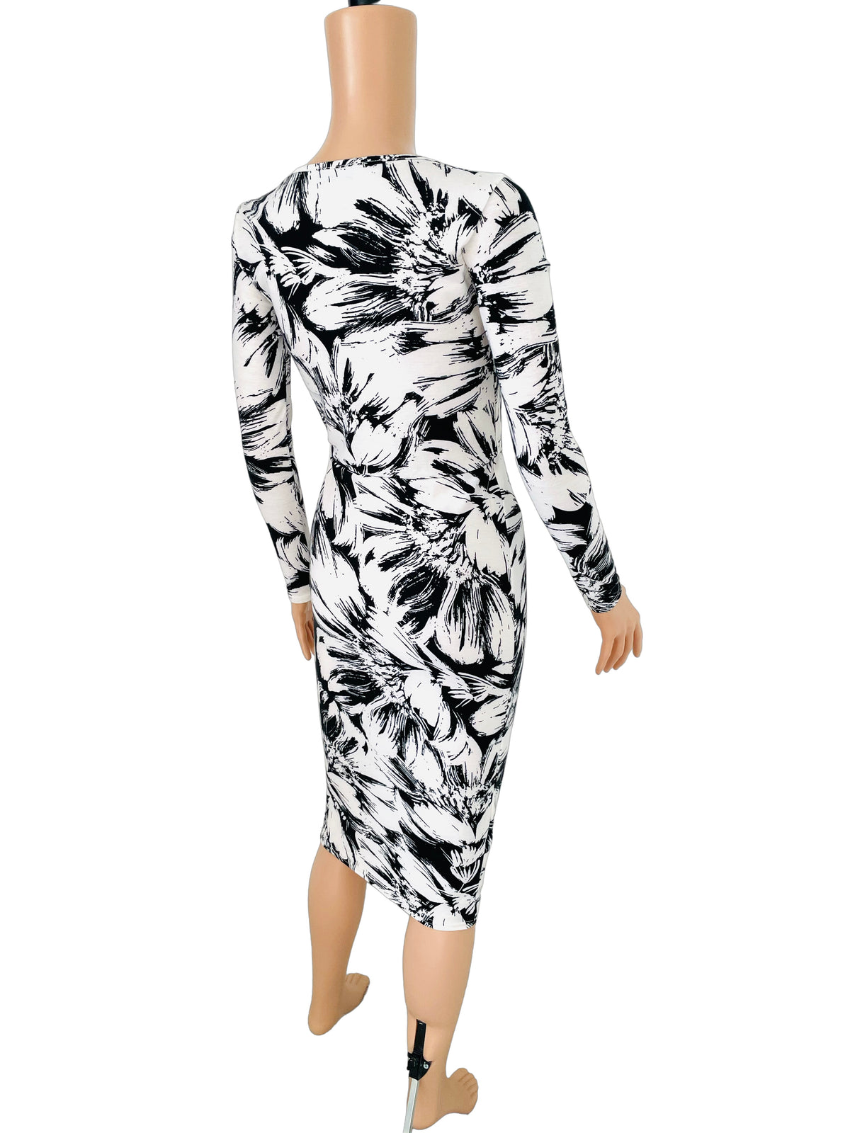 Wrap Midi Body Con Dress Size 10