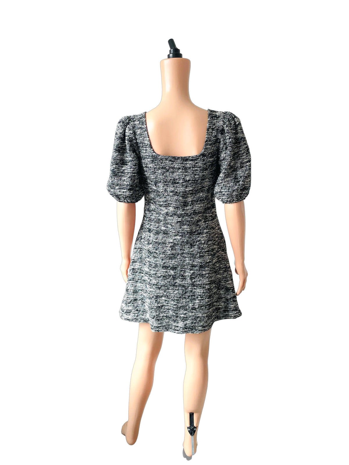 60s skater dress Vintage 60s Bleeker Street Skater Dress: Sleeveless Cream Knit, US 6