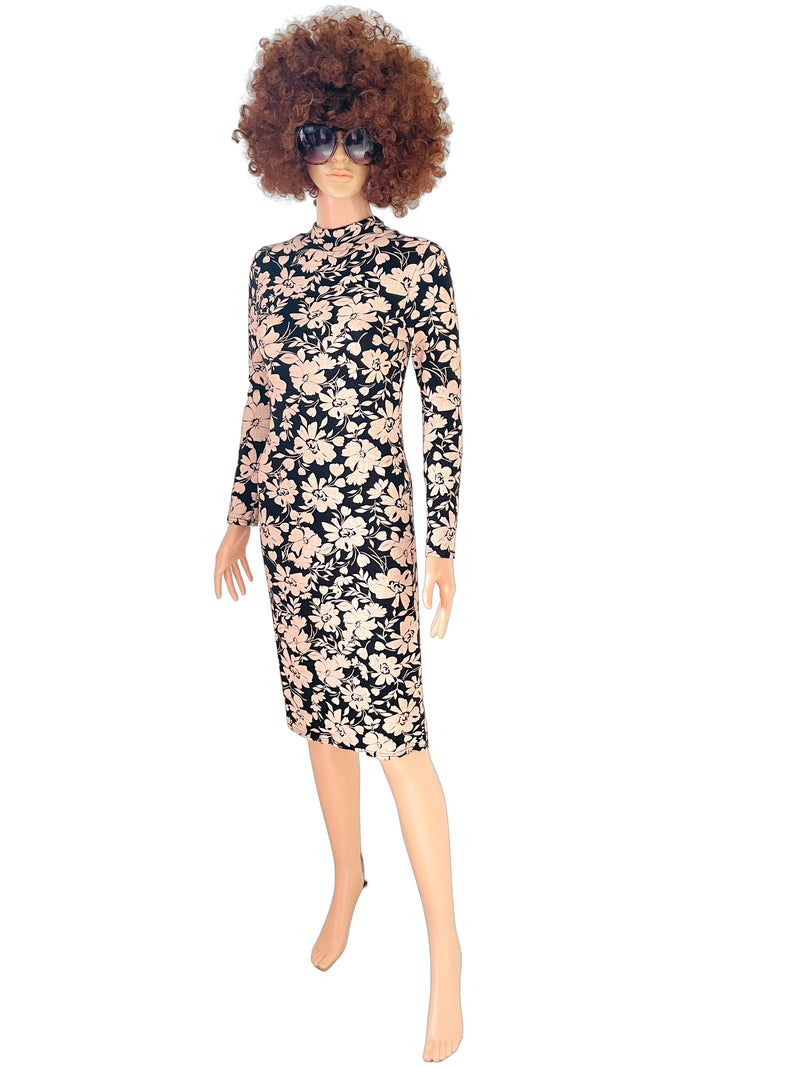 Rent floral body con dress