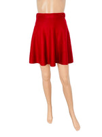 Woolen Red Mini Skater Skirt Size 8