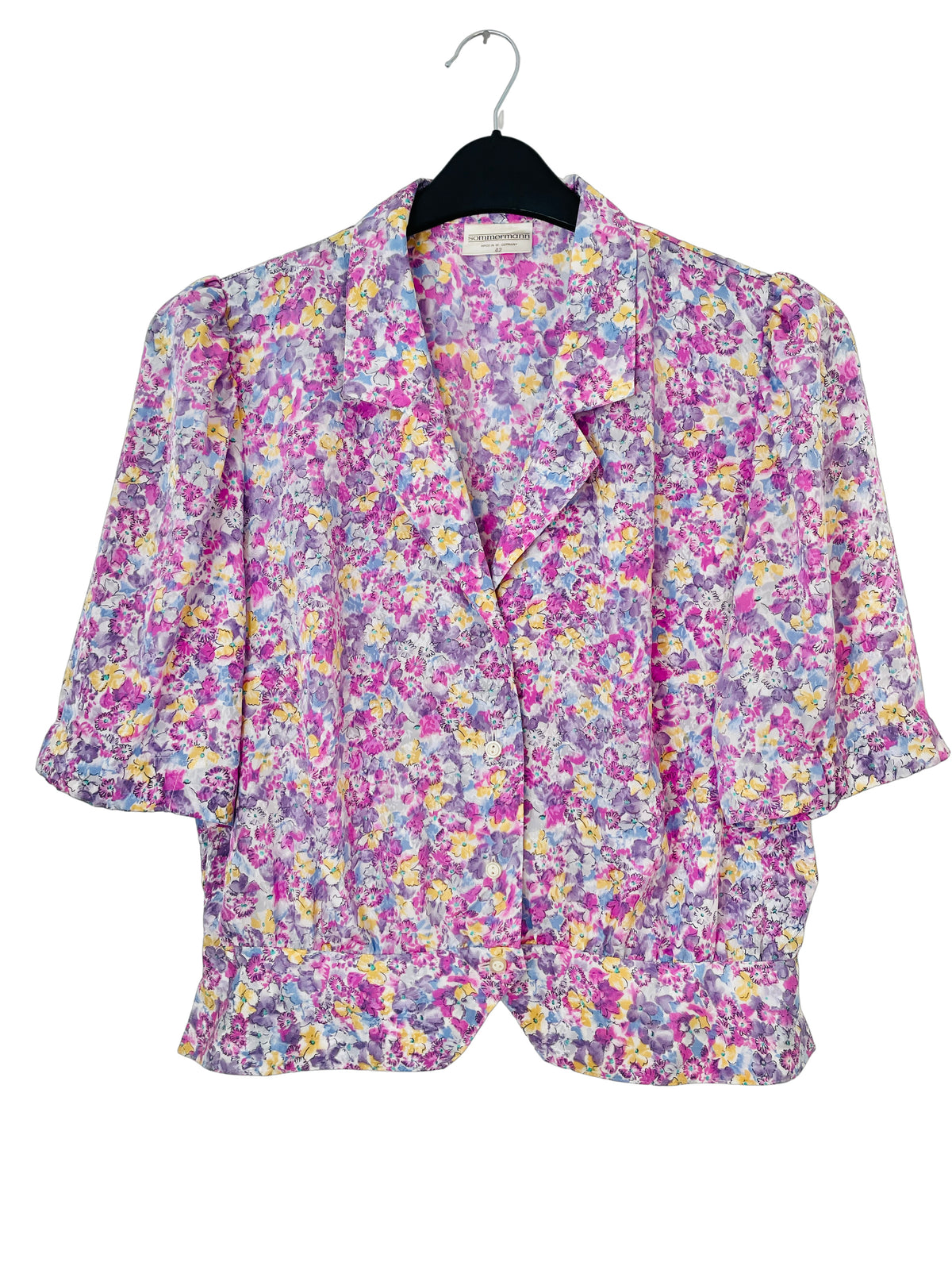 Rent vintage lilac floral blouse Rent Vintage and Pre-loved fashion, Bristol Vintage shop, Bristol dress hire, clothes to rent and dress rental, designer bag rental, dress hire, Bristol dress hire, prom dress rental, wedding dress rental, Bristol alterations, wedding dress hire, Bristol dress alterations