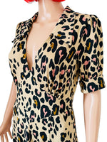 Leopard print maxi dress Size 10