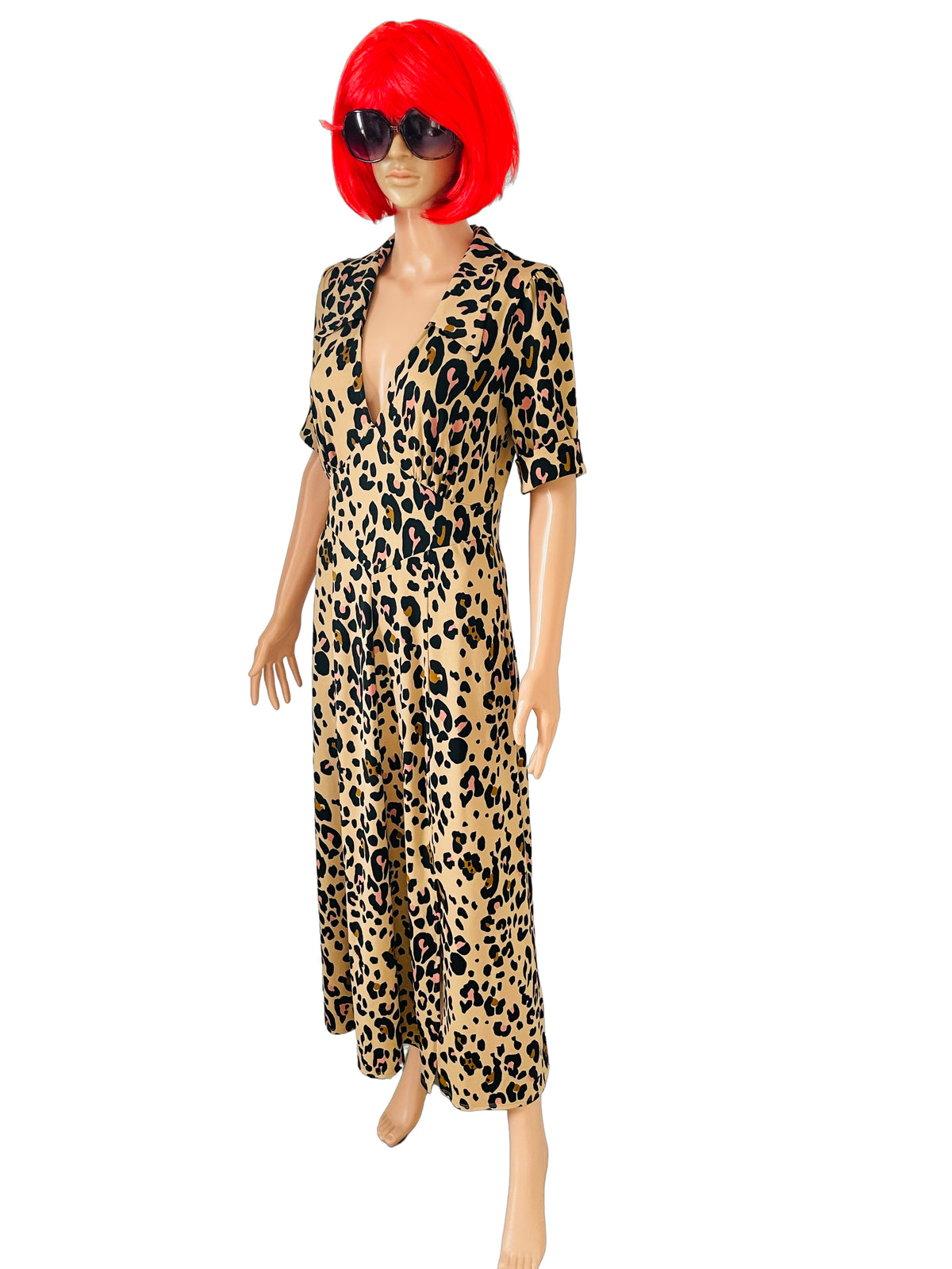 Leopard print maxi dress Size 10