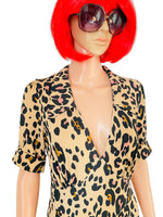 Leopard print maxi dress Size 10