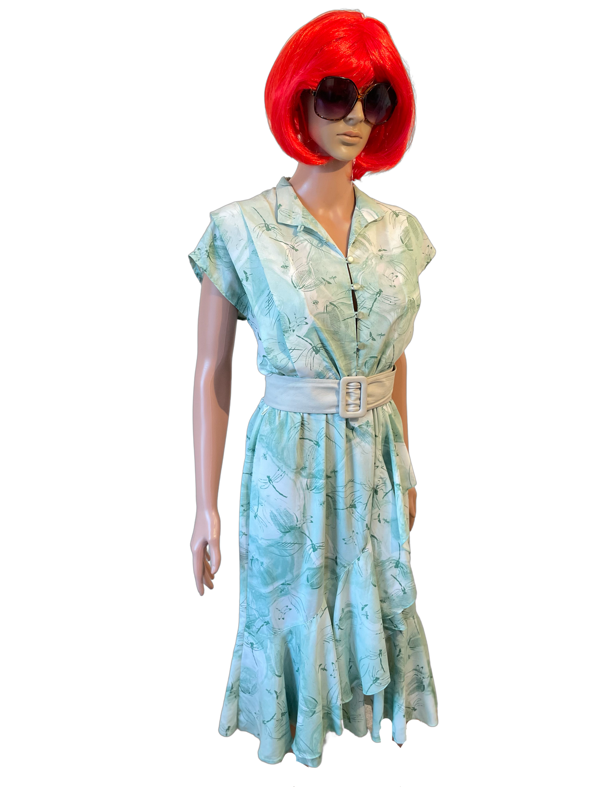 1980s Vintage green dress