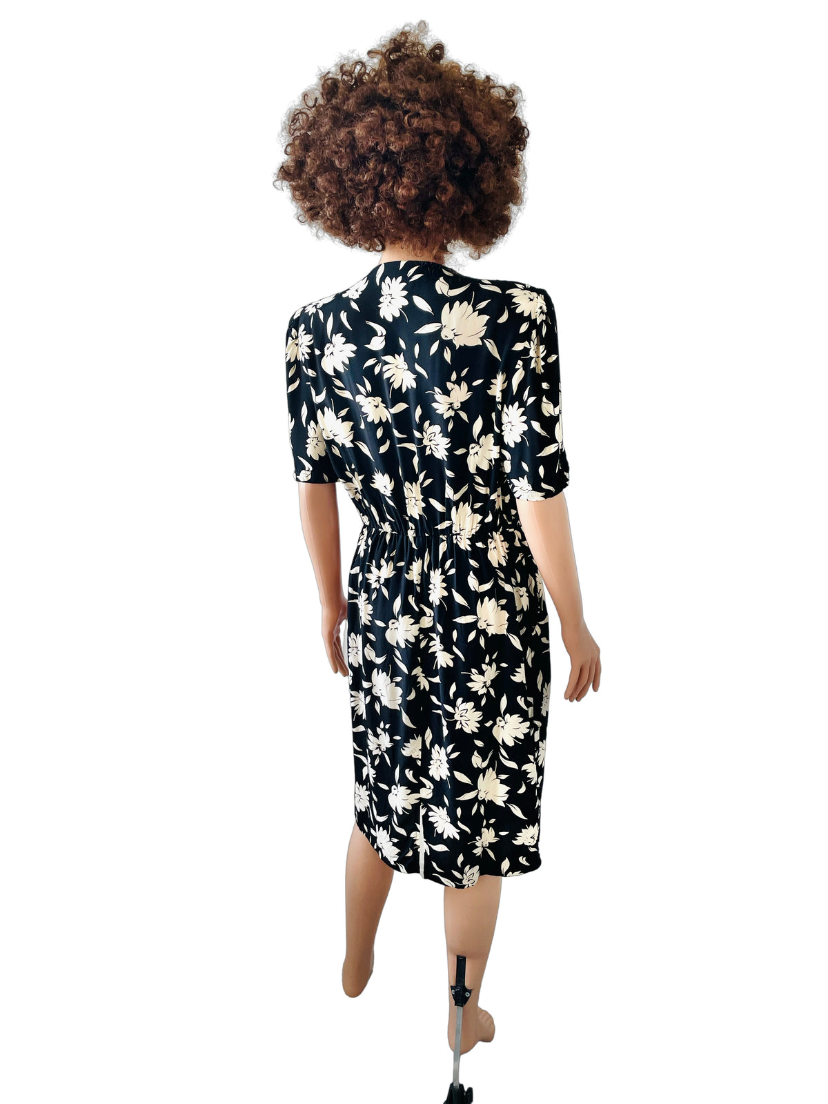 1980s floral tea pencil dress