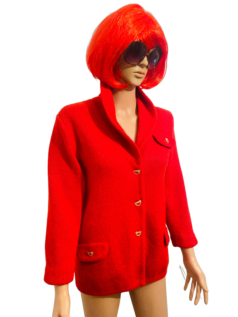 Rent Vintage Red Blazer Cardigan
