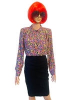 1980's Style Floral Blouse Size 10