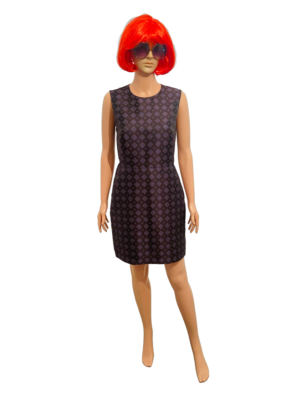 Jacquard mini 60s style dress Size 10