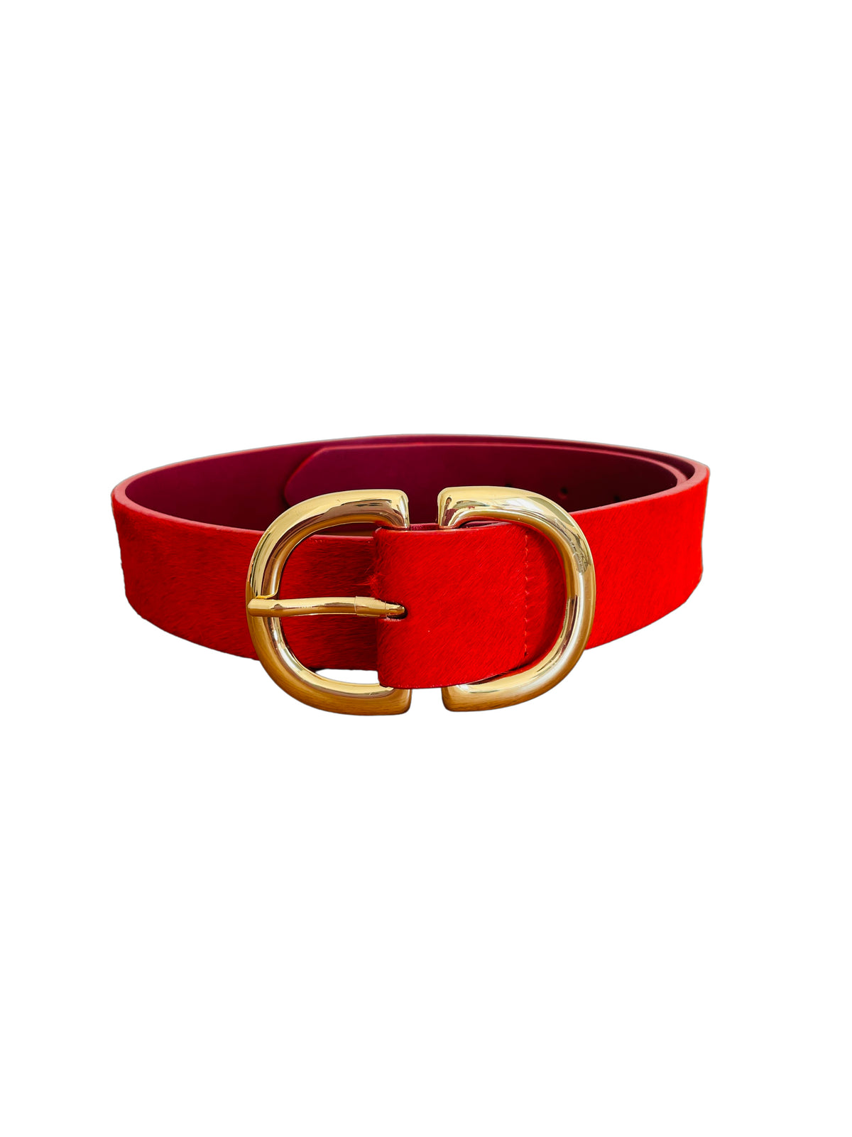 RENT Vintage 90's Pony Skin Red Belt