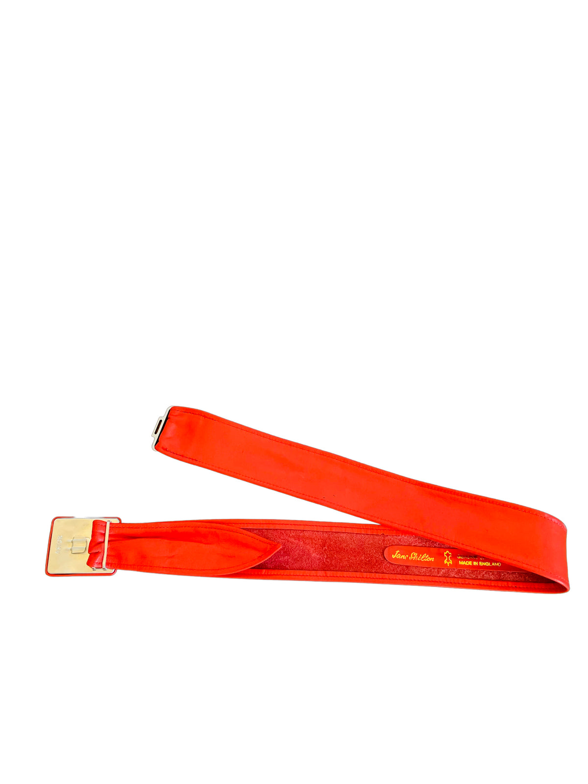 RENT Vintage Bright Red Leather Waist Belt