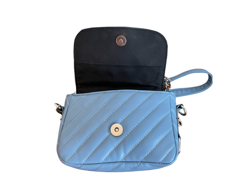 Cornflower Blue Quilted Bag WearMyWardrobeOut