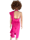 Cherry pink midi body con dress in scuba material
