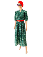 Rent Vintage 1940's Maxi Green Land Girl Dress Size 14